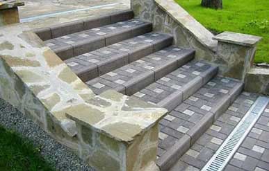 устройство ступеней из тротуарной плитки