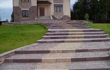 устройство ступеней из тротуарной плитки СПб