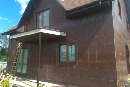 заказать облицовку фасада гранитом