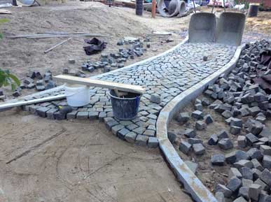 мощение габбро-диабазом в СПб